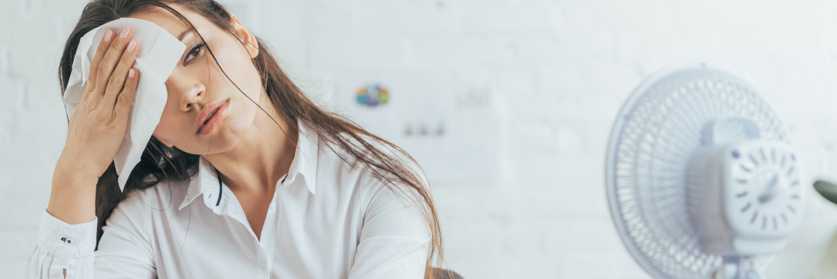 Woman deciding when to replace air conditioner